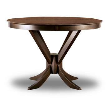 53" Raven Pedestal Base Counter Dining Table Walnut - HOMES: Inside + Out
