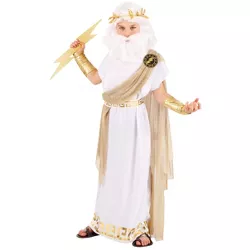 HalloweenCostumes.com X Large   Zeus Kid's Costume, White/Orange