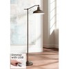 360 Lighting Rustic Downbridge Floor Lamp with USB Charging Port 61" Tall Satin Bronze Metal Dome Shade Living Room Reading House - 2 of 4