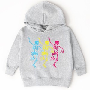 The Juniper Shop Three Skeletons Dancing Neon Toddler Hoodie - 1 of 4