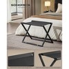 Folding Luggage Rack, Metal Suitcase Stand with Synthetic Leather Top & Floor Protection, 110 lb Capacity for Guest Room Hotel - 2 of 4