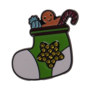 Unique Bargains Christmas Brooches Alloy Dripping Wax White Red 1.18"x1.18" 1 Pc - 1 of 4