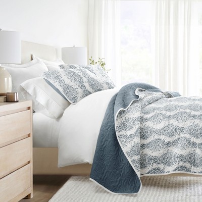 Luxury Lightweight Reversible Quilted Coverlet Set - Becky Cameron (Matching Shams Included)