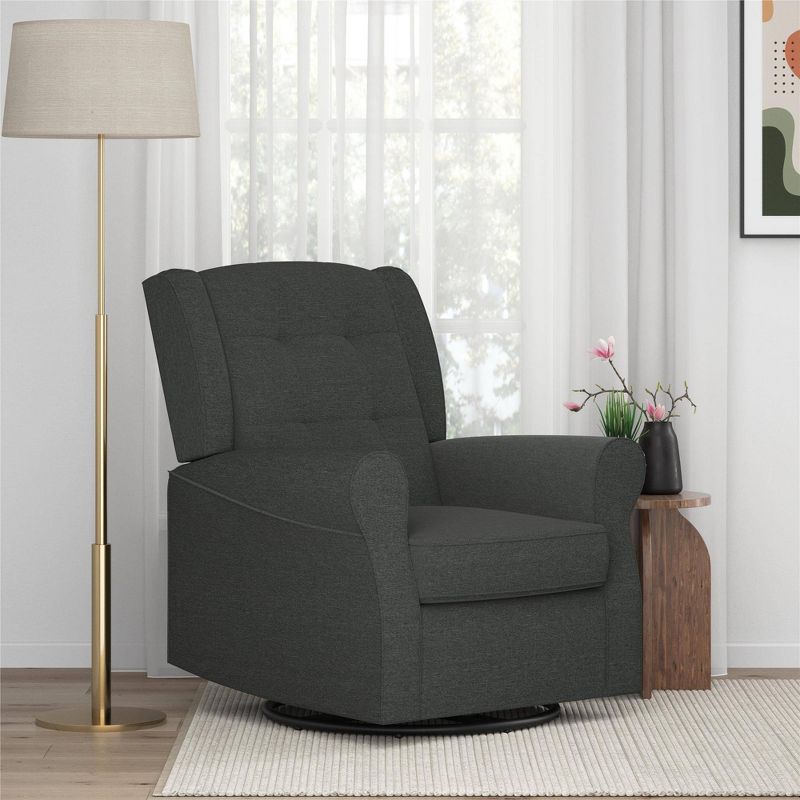 Baby Relax Eden Nursery Tufted Wingback Gliding Chair, 6 of 17
