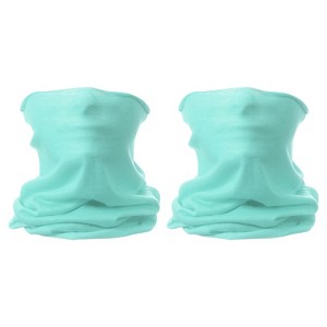 Unique Bargains Breathable Elastic Moisture Absorption Sport Neck Gaiter Face Masks 2 Pcs - 1 of 4