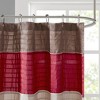 MAYEERTY 72"x72" Shower Curtain Faux Silk Modern Red 1pcs - 2 of 4
