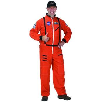 Adult Astronaut (Orange) Suit W/ Cap Costume