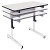 36" Canvas & Color Adjustable All Purpose Table Black/Gray - Calico Designs: Home Office, Craft, Kids Room - 2 of 3