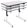 36" Canvas & Color Adjustable All Purpose Table Black/Gray - Calico Designs - image 2 of 3