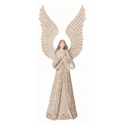 Transpac Resin Gray Christmas Elegant Angel Figurine