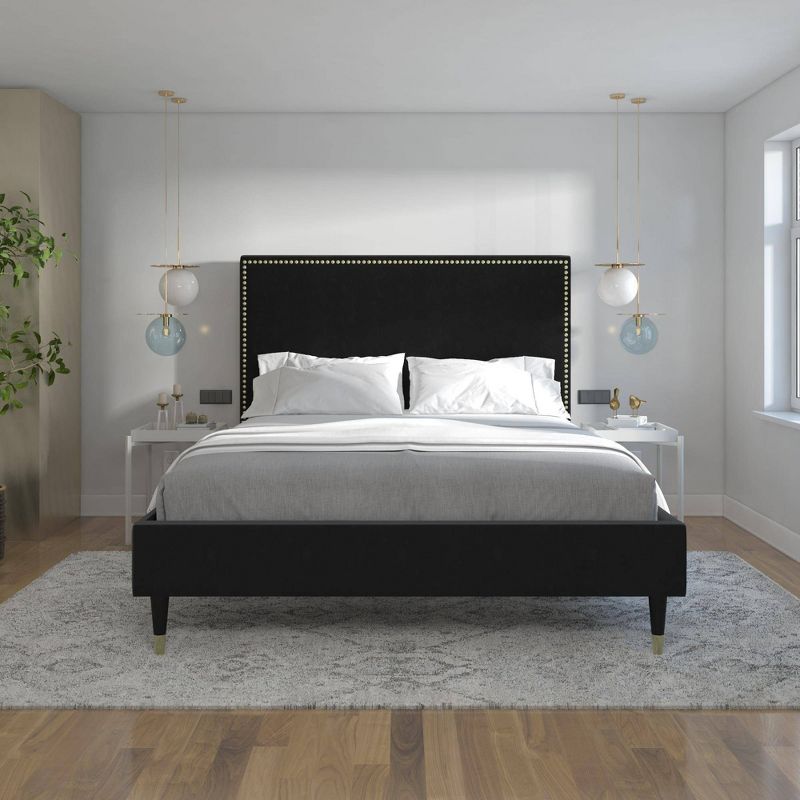 Audrey Velvet Upholstered Bed - Cosmoliving, 6 of 11