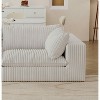 MAYEERTY 39.8" Cloud Sofa White - 39.8", Corduroy, Double-Layer, No Assembly, DIY for Corner - 4 of 4