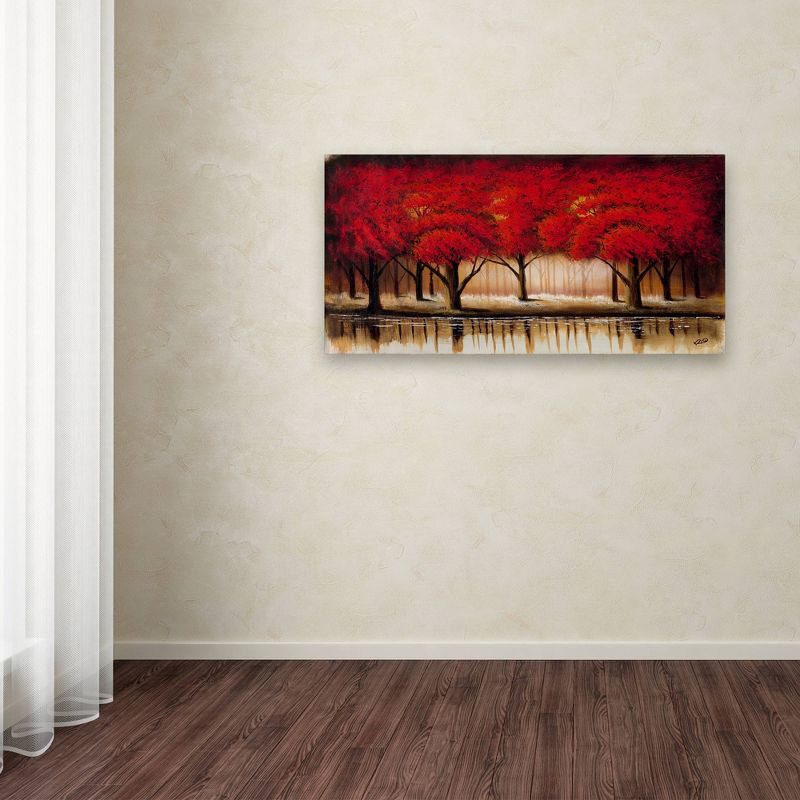 24&#34; x 47&#34; Parade of Red Trees II by Rio - Trademark Fine Art, 4 of 6