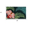 HomeRoots 18" X 30" Blue and Pink Coir Tropical Outdoor Door Mat - 3 of 4