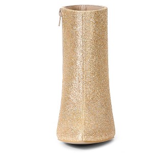 Allegra K Women's Back to College Pointed Toe Chunky Heel Ankle Booties - 1 of 4