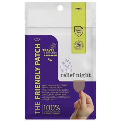 The Friendly Patch Relief Night pain Patches 8 qty Arnica, White Willow Bark, Menthol - soreness and discomfort