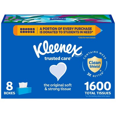 Kleenex Trusted Care Facial Tissue - 8pk/200ct