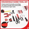 Itopfox 58-Piece Home Repair Tool Set with Plastic Toolbox, Essential Hand Tools for Household, Office & College Repairs, Red - 2 of 4