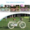Aukfa Girls Bicycle with Basket, Bracket and Suspension Fork, Double Disc Brake Steel Frame Girls Bicycle, Suitable for Girls Aged 7-10 - 4 of 4