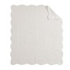 Sapphtopaz Oversized Quilted Throw Blanket with Scalloped Edges, 60x72" Microfiber & Cotton Filled Decorative Throw Blanket for Couch or Bed - 4 of 4