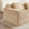 VASIP Modular Boneless Cloud Sofa 4-Seater with Deep Seat Sectional Couch and  Pillows,Corduroy Fabric for Large Living Room,Pink - 4 of 4