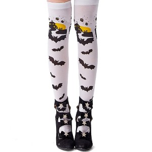 BABYYER Women's 2 Pairs Thigh High Stockings, Breathable and Good Elasticity for Halloween, Cosplay, Party and Festival - 1 of 4