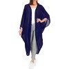 LA LEELA Women's Open Front Beach Solid Sheer Button Down Duster Swimsuit Cover up Casual Summer Duster Beachwear Cardigans for Women - 4 of 4
