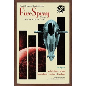 Trends International Star Wars: Moving At Lightspeed - Firespray Framed Wall Poster Prints - 1 of 4