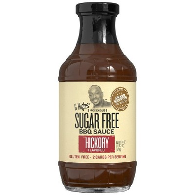 G Hughes Sugar Free Hickory Flavored BBQ Sauce, 18 oz- Pack of 2