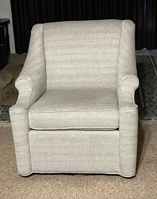 Felton Swivel Glider Chair Tan: Madison Park, Upholstered Polyester, No 