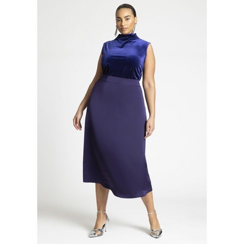 Satin midi clearance skirt plus size