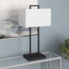 Hudson and Canal 28" Tall Table Lamp with Rectangle Fabric Shade - 3 of 4
