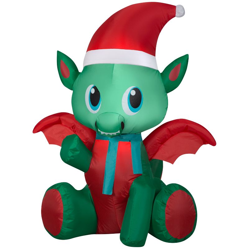 Gemmy Christmas Inflatable Baby Dragon, 3.5 ft Tall, Multi, 1 of 7