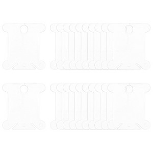 Unique Bargains PP Plastic Reusable Embroidery Floss Bobbins with Thread Clips 150 Pcs - 1 of 4