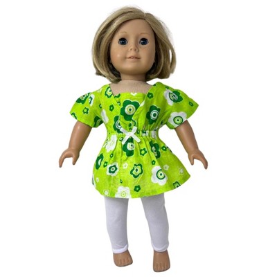 Doll Clothes Superstore Short Dress and Leggings Set for 18 Inch Girl Dolls — фото 2