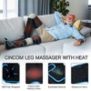 CINCOM Leg Massager with Heat for Circulation, Full Leg and Foot Compression Boots Massager for Calf & Thigh Muscle Relaxation and Recovery, Blue - 2 of 4