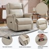 KWPZQEB Modern Recliner Chair for Adults, Home Theater Seating with Massage and Heat, Faux Leather Recliners Sofa Chair for Living Room - 3 of 4