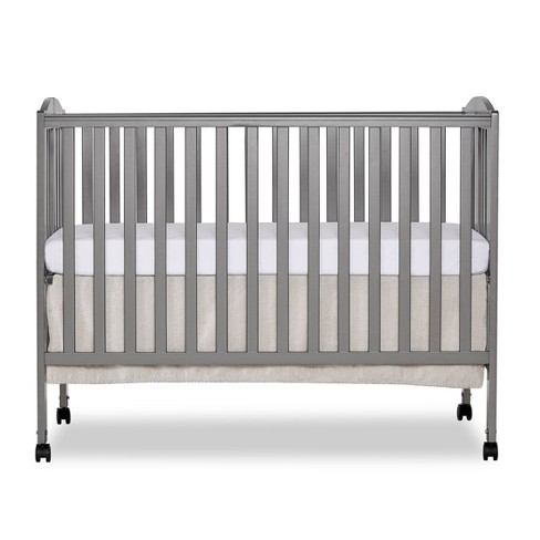 Dream On Me Folding Full Size Crib Storm Gray Target