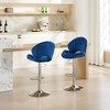 Adjustable Bar Stools Set of 2 with Back and Footrest, Counter Height Bar Chairs with Swivel Function for Kitchen, Bar, or Dining - 4 of 4