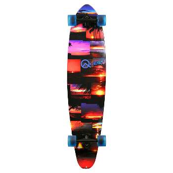 Quest 42" Pintail Longboard Skateboard - Island Sunset