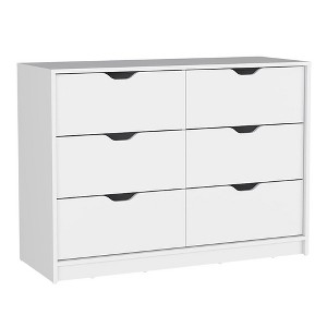 NicBex 6 Drawer Dresser for Bedroom,Modern Style Drawers with Concave Handle,Dressers for Kids Room,Living Room,Entry and Hallway - 1 of 4