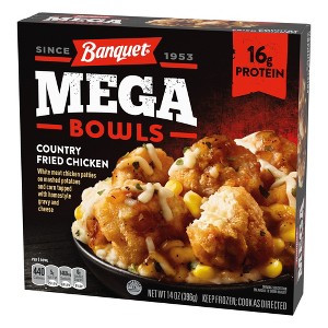 Banquet Mega Bowls Frozen Country Fried Chicken - 14oz - 1 of 3