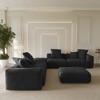 WJShome Modular Sectional Sofa with Ottomans,6 Seater Corduroy V Shaped Reversible Corner Couch,141.73" Convertible Sofa & Couch - 2 of 4