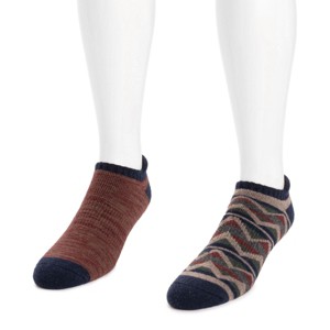 MUK LUKS Men's No Show Wool Socks (2 Pair Pack) - 1 of 3