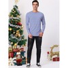 Lars Amadeus Men's Long Sleeves Crew Neck Striped Basic T-Shirt - 3 of 4