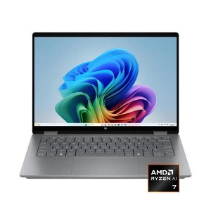 HP OmniBook X Flip Copilot+ PC 14” WUXGA 2-in-1 Touchscreen Laptop, AMD Ryzen AI 7 350, 24GB RAM, 1TB SSD, Windows 11 Home - 1 of 4