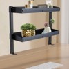 YIYIBYUS Clamp-on Desk Shelf, 2-Tier Shelving with Adjustable Storage Tray - 3 of 4