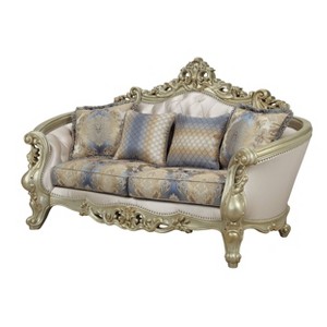 Acme Furniture Gorsedd Sofa Fabric/Golden Ivory Finish - 1 of 4