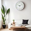 Unique Bargains Plastic Glow-In-The-Dark Silent Battery Powered Wall Clock 12 x 12 x 1.6 Inches - 3 of 4