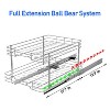 2 Tier Pull-out Cabinet Organizer, 17" W x 21" D Kitchen Under Sink Organizer, Slide Out Home Spice Rack Storage for Pots and Cans, Chrome - 2 of 4